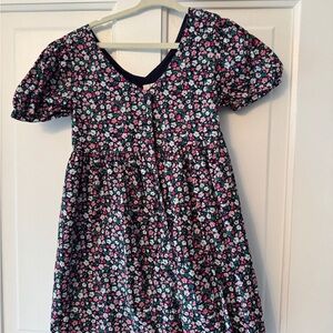 Janie and Jack Pink and White Puff Sleeve Sundress